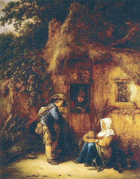 Traveller at a Cottage Door, Ostade, Isaack Jansz. van